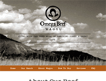 Tablet Screenshot of omegabeefwagyu.com